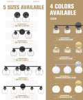 Two Light Black Bathroom Vanity Light Over Mirror With Clear Glass Globe Shades, 5 sizes, 4 colors display