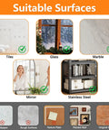 Forty Pack Mini Clear Suction Cup Hooks With Sleek Metal Utility Rings For Hassle Free Wall Mount Bathroom Kitchen Organization on common surfaces.