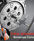 Articulating Borescope Camera With Light For Automotive And Industrial Inspection, 210 Degree Two-Way Probe in engine