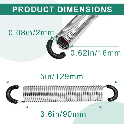 No Sweat Five Inch Recliner Spring Replacement Mechanism Featuring Tough As Nails Tension Steel Extension Springs dimensions 5in length
