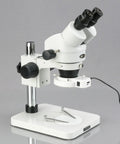 Dissecting Stereo Microscope With Ninety X Zoom For Inspection And Detail Crisp Widefield Optics Two And A Half Inch Eyepoint Eight Inch Working Distance Built For Lab Homework And Precision Craft Work, white metal stand