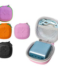 Heavy Duty Eva Travel Case For 140W Fast Charger And Usb C Cable Organizer with purple, black, green, and orange variations.
