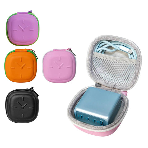 Heavy Duty Eva Travel Case For 140W Fast Charger And Usb C Cable Organizer with purple, black, green, and orange variations.