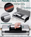 Heavy Duty Vacuum Sealer Machine With Eight In One Functions for dry and moist food preservation showing easy-lock handle and controls