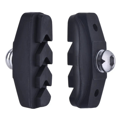 2 Pairs Road Bike Brake Pads With Installation Tool Caliper Blocks, durable rubber, 50 mm length, quiet strong braking