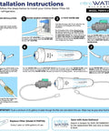 Installation instructions for Slick Inline Water Filter Kit For Refrigerators And Ice Makers with fittings and tubing.