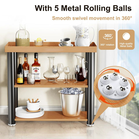 Self-Adhesive Caster Wheels For Appliances - 360-Degree Swivel Small Appliance Slider With 5-Ball Bearing, White, Pack Of 4 shown on shelf