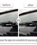 Volvo XC60 Rear Windshield Wiper Arm Nut Cover Cap Replacement For 2018 2019 2020 2021 2022 31693536 before and after installation