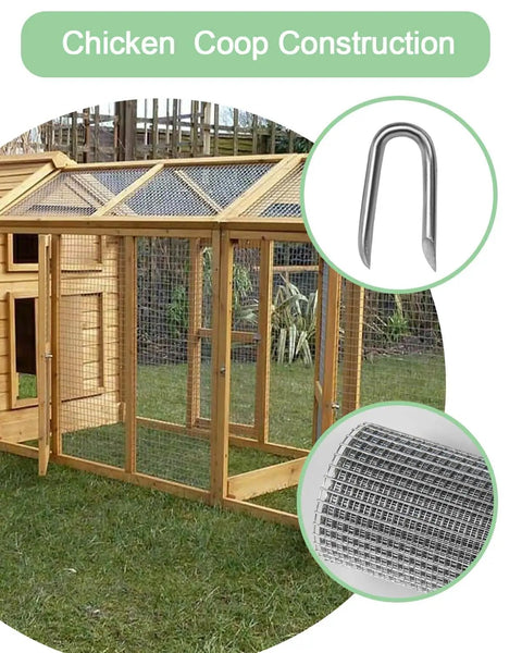 Eight Inch By Ten Foot Mesh Hardware Cloth One Eighth Inch Opening 27 Gauge Welded Wire Mesh Hot Dipped Galvanized shown on chicken coop