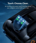 Close-up view of 4H Cordless Robotic Pool Vacuum For Inground And Above Ground Pools With Smart Navigation AI Timer App Control Auto Parking
