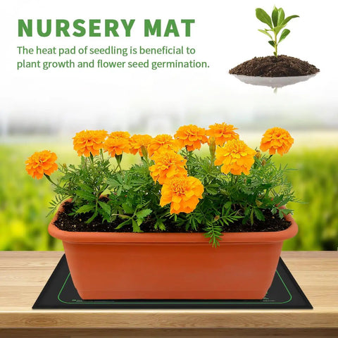 Two Pack Seedling Heat Mats For Seed Starting 10 By 20.75 Inches 21W Waterproof Heating Pad For Indoor Tray Plants Safe Durable Warm Mats For Hydroponics Germination