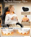 Woman using Gaming Chair With Shiatsu Neck Massage And Lumbar Support, High Back Ergonomic Recliner, leather, home use.