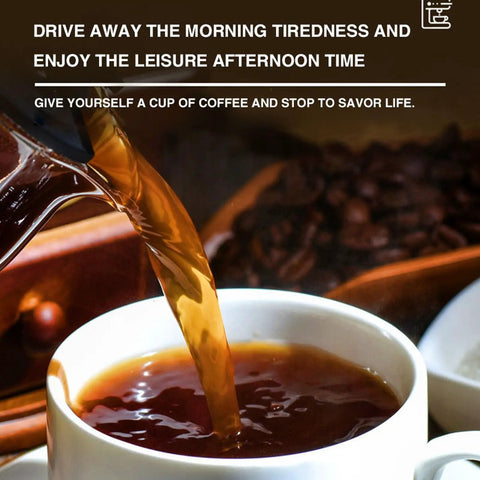 Pouring coffee into a cup with coffee beans in the background, showcasing the use of the Beast 1200W Turkish Coffee Maker With Dual 1000ml Pots Adjustable Temperature For Home Office And Travel Durable ABS Build Delivers Rich Smooth Fine Textured Brew For Daily Use.