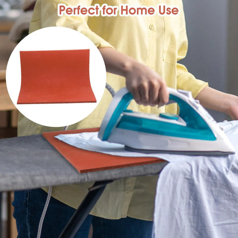 Person using 15 X 15 Inch Silicone Heat Press Pad 0.3 Inch Thick Flat Transfer Cushion For Heat Press Machines, Nonstick Pad