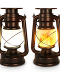 Outdoor Solar Lanterns With Flicker Flame LED, Waterproof Vintage Style Hanging Lanterns for garden patio, 2-pack lanterns