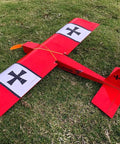 Red Beginner Friendly Balsa Wood RC Airplane Kit With 580mm Wingspan Laser Cut Unassembled Flying Model for Adults on Grass