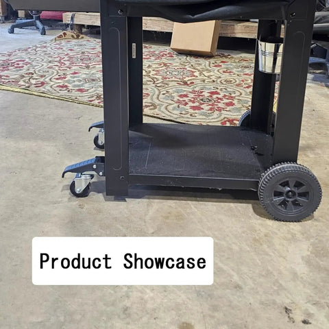 Heavy Duty Retractable Workbench Caster Kit Set Of Four With Hella Sturdy Side Mounting Brackets And Rock Solid 300 Kilogram Capacity for easy bench mobility.