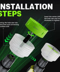 Installation steps for 6 Inch Hole Saw For Recessed Lights With Dust Bowl Catcher including drill setup