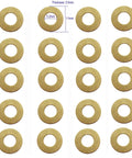 EDC Pocket Knife Brass Washer Set For Pivot Pins 0.5x11x5.2 Mm, 20 Pc Replacement Gasket Shim Cushions For 26 SP Folding Knives