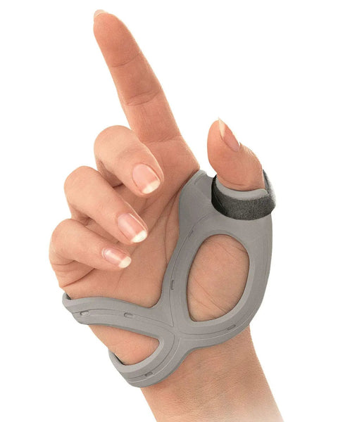 Rhizo Forte Thumb Brace For Right Hand Gray Large Pain Relief Supports Thumb Movement While Preserving Hand Function
