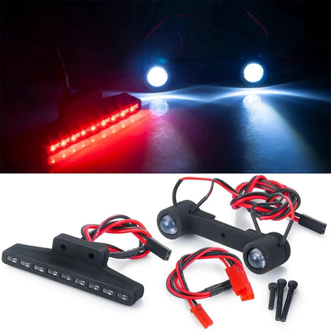 LED Light Strips Kit For One Sixteenth Mini ERVEO RC Car Buggy Upgrade Parts Front And Rear Taillights Spotlight Lamp Bar