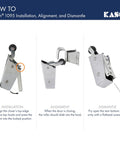 Spring Action Door Closer With Adjustable Wide Hook And Concealed Mount Beefy Yet Quiet Rubber Roller For Walk-In Doors installation guide