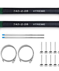 Pair Of 2 Inch Garage Door Torsion Springs Kit With Left Right Winding Includes Replacement Set With 7 Foot Garage Door Cable 10 Roller Wheels And 2 Winding Bars Heavy Duty Parts And Hardware displayed