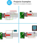 Ultimate Raspberry Pi Starter Kit For Newbie Makers With Python And C Code 40 Hands On Projects STEM Education DIY Electronics Pack With Comprehensive 480 Page PDF Manual project examples on breadboards with LED, servo, sensor and keypad