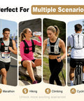 People using Hydration Running Vest For Women And Men, Adjustable Lightweight Nylon Pack with Phone Holder for marathon and cycling