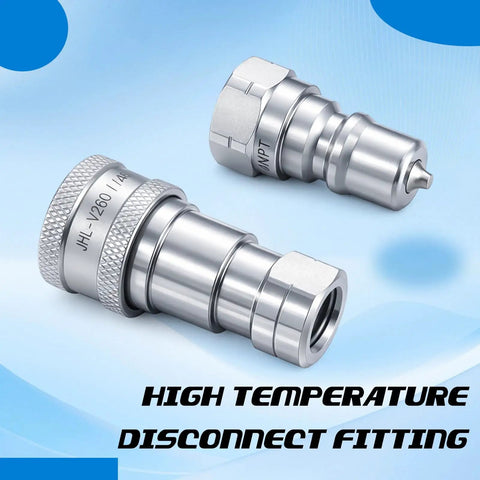 Beefy Quick Disconnect Vacuum Fitting For Composite Bagging High Temperature Up To Five Hundred Degrees Fahrenheit Stainless Steel Coupler One Quarter Inch Quick Connect Industrial Pro Grade For High Heat Vacuum Bagging, stainless steel coupler