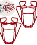 Commercial Grade Fire Sprinkler Head Protection Cages Three Quarter Inch Double Hook Steel Guard in red, designed for optimal safety.