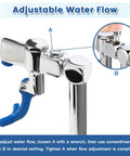 Brass Glass Filler Faucet 9in Deck Mount With 1/2 NPT Male Shank Extra Lever Arm And Filler Tip with adjustable water flow.