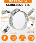 650 Piece Single Ear Hose Clamp Kit With Ear Pincer, 304 stainless steel clamp features and benefits detailed