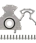 Beefed-Up Rear Main Seal Cover And Gasket Bolts Kit For GM LS V8 Engines 4.8L 5.3L 5.7L 6.0L 6.2L 1997 To 2013 Replace 12639250 12633579 635-518 Fits Chevy GMC And Cadillac. cast aluminum cover, gasket, and 12 bolts