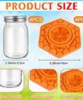 8 Pack Silicone Bee Feeder for Mason Jars Watering Station Beekeeping Drinking Equipment with Glass Jars Easy Clean