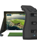 All In One Indoor Golf Simulator Bundle With Pro Style Launch Monitor And FSX Play Gold Subscription, 1080p projector, enclosure, turf mat