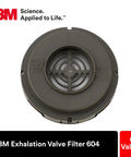 Exhalation Valve Filter 604 EVF Pack Of 6 For Reusable Half Facepiece Respirator 6000 Series NIOSH Approved close-up view