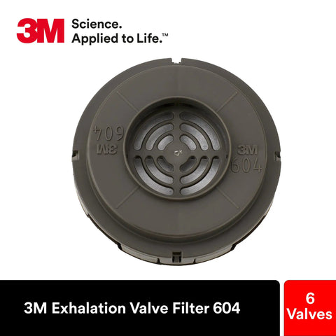 Exhalation Valve Filter 604 EVF Pack Of 6 For Reusable Half Facepiece Respirator 6000 Series NIOSH Approved close-up view