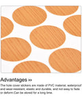 Peel And Stick Self Adhesive Screw Hole Covers 21mm PVC Caps For Wood Furniture Cabinets Shelves And Wardrobes 162 Pcs Textured Orange Dustproof Caps Protect Screws From Rust And Corrosion