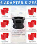 Universal Motorcycle Fork Seal Driver Tool Kit, 14-Piece All-In-One Set With 6 Pairs Adapters (35/36mm to 49/50mm) sizes.