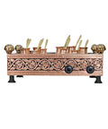 Turkish Copper Electric Hot Sand Coffee Maker Heater For Home Use 110V 220V Ready, Large Copper Coffee Machine shown with pots