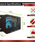 Physical specifications of 10A PWM charge controller from 100W 12V Solar Power Kit With 20Ah LiFePO4 Battery, 100W Mono Panel