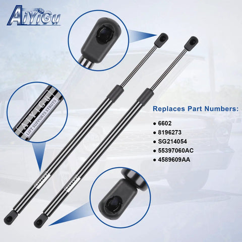 6602 Rear Window Glass Shocks Struts Lift Supports Gas Springs For 2007 To 2010 Jeep Wrangler JK Replacement SG214054 Pack Of 2 Units