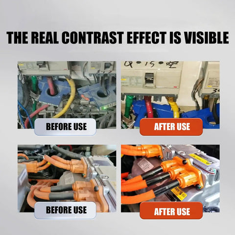Before and after use of Industrial Electronics Parts Cleaner Degreasing Liquid For Heavy Duty Spray Safe For Equipment Maintenance