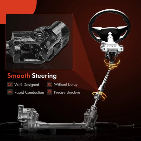 Lower Intermediate Steering Shaft With U Joint For Ford F150 2004 To 2008 And Lincoln Mark LT 2006 To 2008 with steering wheel