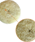 Close-up of Pro Grade 7 Inch Buffing Pad Kit With Three Natural Wool Pads For Compound Cutting And Polishing Cars Boats Trucks RVs