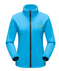 Three In One Snow Jacket For Women With Inner Fleece Layer And Waterproof Windproof Shell Lake Blue Winter Coat For Ski And Snowboard Cozy Warm Breathable Insulated Gear All Weather Size XL featuring lake blue fleece inner layer, displayed front view.