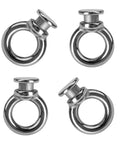 Easy Docking Fender Bumper Clips For Boats Stainless Steel Eyelets 4 Pack Silver Quick Release Design