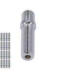 Upgrade Your Ride With 20 Heat Treated Wheel Stud Conversion Adapters, Extended 50mm Length And Robust Zinc Plated Design For Premium Grip On European Cars, Making Installation A Breeze! chrome wheel stud conversion adapter, 50mm, zinc plated, shown with 20-pack