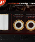 20K Miles Upgraded Protection Oil Filter With Heavy Duty Build displayed with dimensions and O-ring details for Porsche Cayenne, 911, Boxster, Cayman, 918 Spyder, Carrera GT.